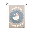 thumbnail image 1 of Amhnf Welcome Mother Duckers Garden Flag With Cute White Duck Design On Blue Lace Background For Home Outdoor Garden Yard Decor 12x18 inch, 1 of 5