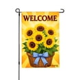 thumbnail image 1 of Amhnf Welcome Sunflowers In Basket Garden Flag For Home Outdoor Garden Yard Decor 12x18 inch, 1 of 5