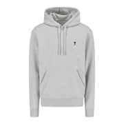 Ami Paris Grey Ami De C ur Kangaroo Pocket Hoodie Mens