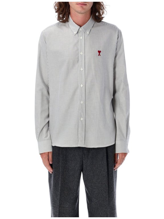 Ami De Coeur Striped Cotton Casual Shirt (Men's)