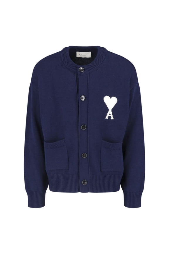 Button-Up Cardigan Sweater With Ribbed Detailing (Men's)