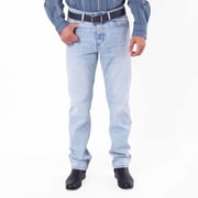 Ami Paris Classic Fit Bleached Blue Denim Jeans, Waist Size 29"