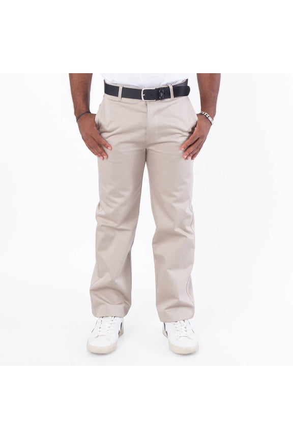 Men's Beige Ami Paris Straight Chino Trousers, Size X-Large