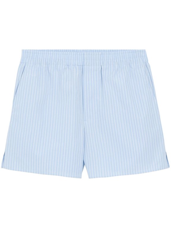 Relaxed-Fit Lightweight Shorts With Vertical Stripe Pattern (Women's)