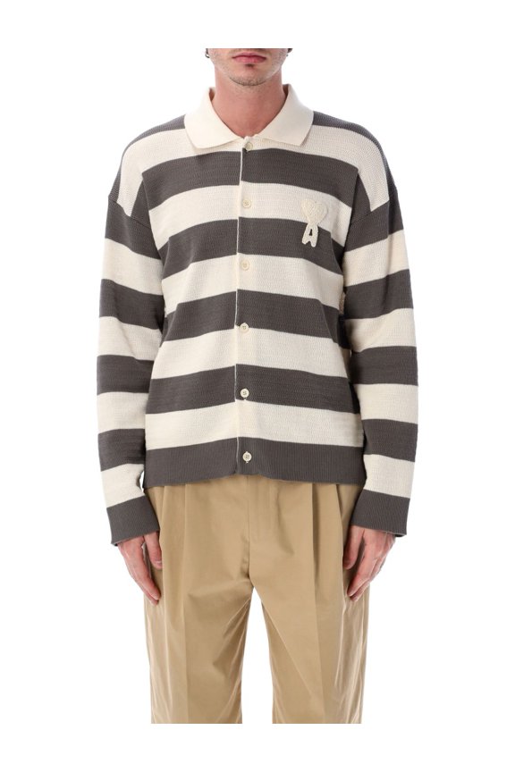 Traforato Striped Cardigan (Men's)