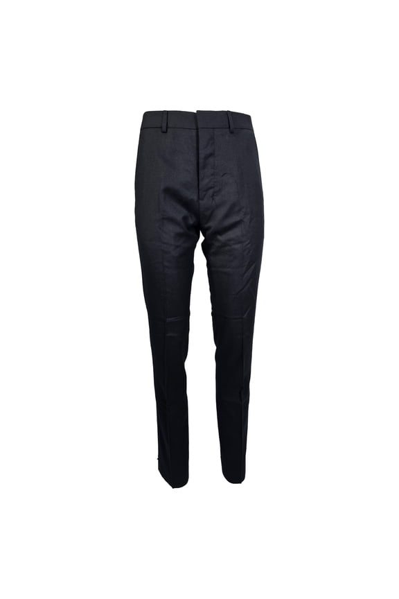 Pre-Owned Ami Slim-Fit Trousers in Navy Blue Wool
