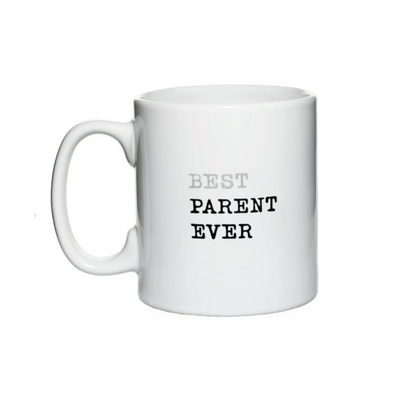Amici Home Best Parent Ever Coffee Mug, 20oz - Personalized Birthday Gift for Mom or Dad - Thoughtful Mothers Day or Fathers Day Gift - Funny & Unique Mug for Coffee Lovers, Novelty Ceramic Cup
