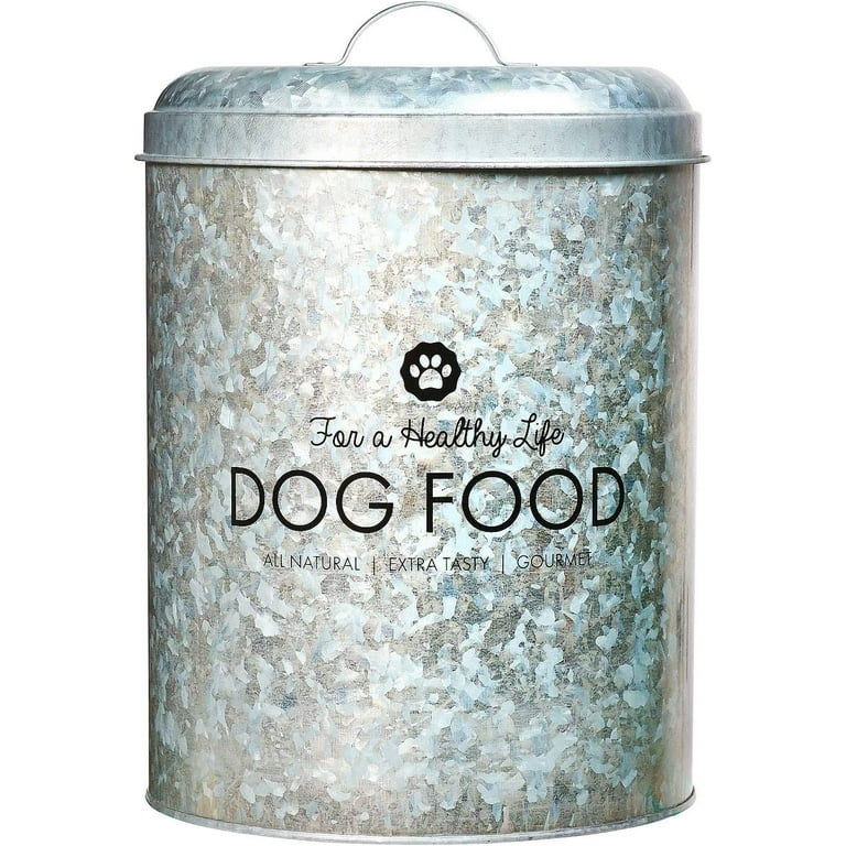 Large metal hotsell dog food container