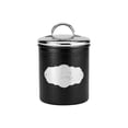 thumbnail image 1 of Amici Pet Cavalier Treats Canister, Black & Silver Hammered Metal Dog Treat Container with Handle Lid - 38 Oz. Airtight Pet Food Storage Jar - Rubber Gasket Seal, 7" H x 4.5" W, 1 of 6