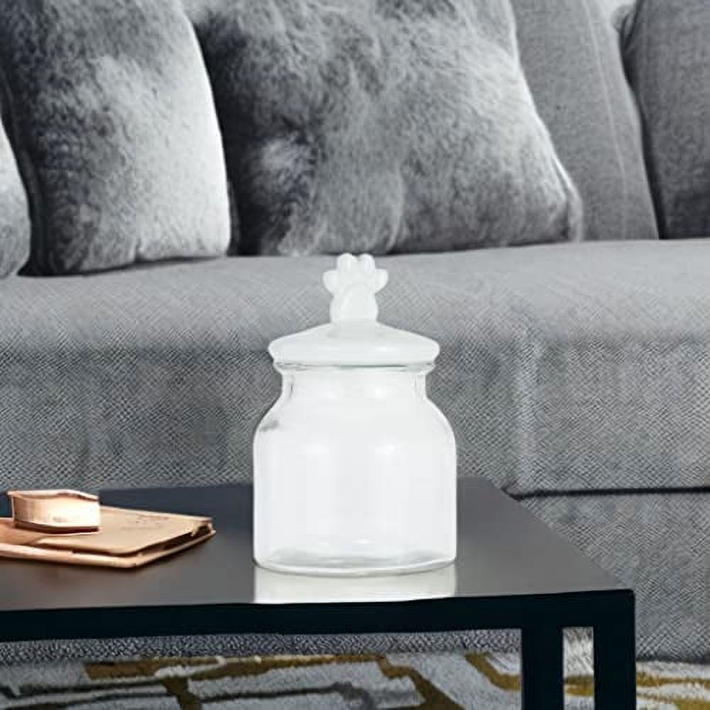 Amici Pet Cosmopawliton Glass Canister White Large Dog Treat