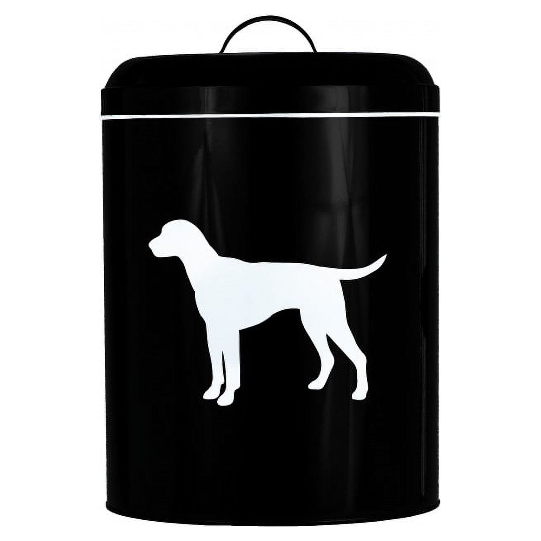 Amici Pet Dog Black/White Buster Food Storage Bin, Large, 17lbs of food
