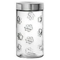 thumbnail image 1 of Amici Pet Maxwell Collection 56 oz Clear Glass Raised Paw Releif Textured Canister, 1 of 5