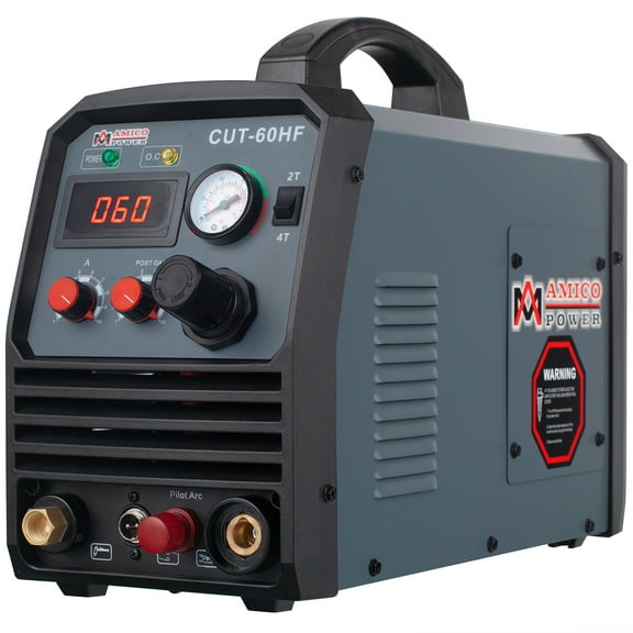 Amico CUT-60HF, Professional 60 Amp Non-touch Pilot Arc Plasma Cutter, 100-250V Wide Voltage Cutting