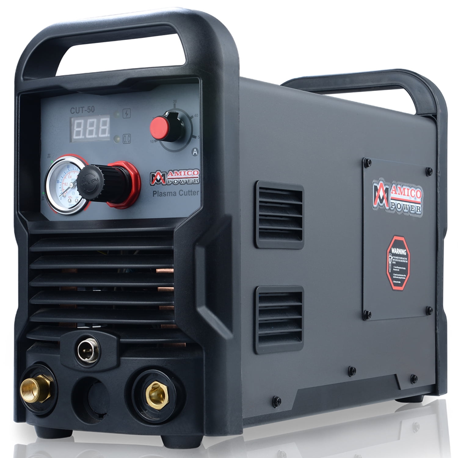 Amico Power CUT-50, 50 Amp Plasma Cutter, 115/230V Dual Voltage Compact Metal Cutting Machine, 3/4" Clean Cut