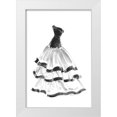 thumbnail image 1 of Amico, Tina 13x18 White Modern Wood Framed Museum Art Print Titled - Evening Gown with Ruffles, 1 of 4