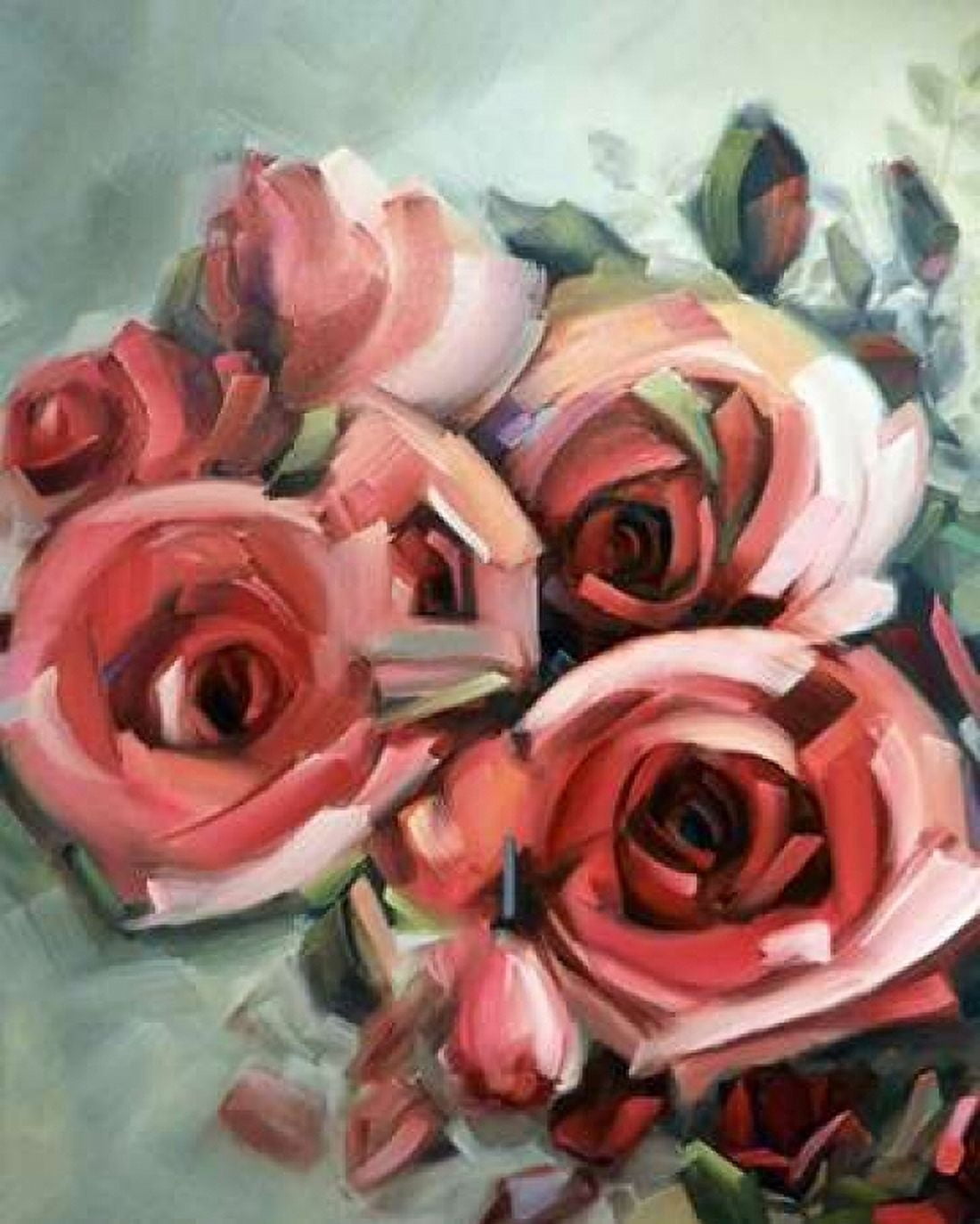 Amid Scent of Roses Canvas Art - Holly Van Hart (24 x 30)