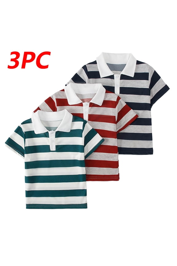 4 Pack Boys Athletic Shirts Striped Moisture Quick Dry Wicking UPF 50+ Short Sleeve Kids Active Performance T-Shirts Black Size 9