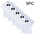 thumbnail image 1 of Amidoa 5PC Boys Short Sleeve Button Down Shirt - Collared Uniform Dress Shirt - White Button Up Shirt Boy,Black Size 10, 1 of 7
