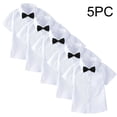 thumbnail image 1 of Amidoa 5PC Boys Short Sleeve Button Down Shirt - Collared Uniform Dress Shirt - White Button Up Shirt Boy,White Size 10, 1 of 7