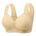 thumbnail image 1 of Amidoa Beige Bras for Women Wire-Free Full Coverage Lace Large Bust Embroidered Brasiers Brasiers Women 36, 1 of 2