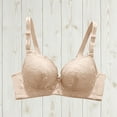 thumbnail image 1 of Amidoa Beige Womens Bras Lace Push-up Underwire Embroidered Bras Brasiers Women S, 1 of 3