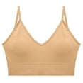 thumbnail image 1 of Amidoa Beige Womens Bras Push-up Beauty Back Sport Solid 18-Hour Ultimate Lift Bandeau Brasieres for Womens L, 1 of 2