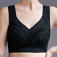 thumbnail image 1 of Amidoa Black Womens Bras Full Coverage Lace No Wire Large Bust Bandeau Brasieres for Womens L, 1 of 4