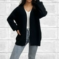 thumbnail image 1 of Amidoa Black Womens Sweaters Long Sleeve Button up Oversized Open Front Knit Cardigans Cardigans for Women L, 1 of 3