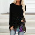 thumbnail image 1 of Amidoa Boat Neck Womens Tops Sparkly Long Sleeve Christmas Tunic Dress Graphic Plus Size Blouses Womens Tees L, 1 of 5