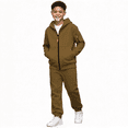 thumbnail image 1 of Amidoa Boys 2 Piece Tracksuit Athletic Sweatsuits Sets Fleece Zip-Up Hooded Sweatshirt and Jogger Sweatpants Kids Clothing Sets Brown Size 12 Years, 1 of 10