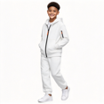 thumbnail image 1 of Amidoa Boys 2 Piece Tracksuit Athletic Sweatsuits Sets Fleece Zip-Up Hooded Sweatshirt and Jogger Sweatpants Kids Clothing Sets White Size 12 Years, 1 of 10