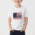 thumbnail image 1 of Amidoa Boys 4th of July T Shirts- Crewneck Casual Short Sleeve Soft Kids Patriotic Clothes White Size 5-12, 1 of 5