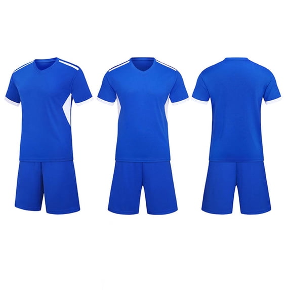 Amidoa Boys Athletic Shorts Set 2 Piece Performance Quick-dry T-Shirt and Active Shorts Outfit,Blue Size 12