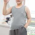 thumbnail image 1 of Amidoa Boys Cottn Tank Tops- Soft Casual Crewneck Summer Kids Sleeveless Shirts Husky Dark Gray Size 10, 1 of 6