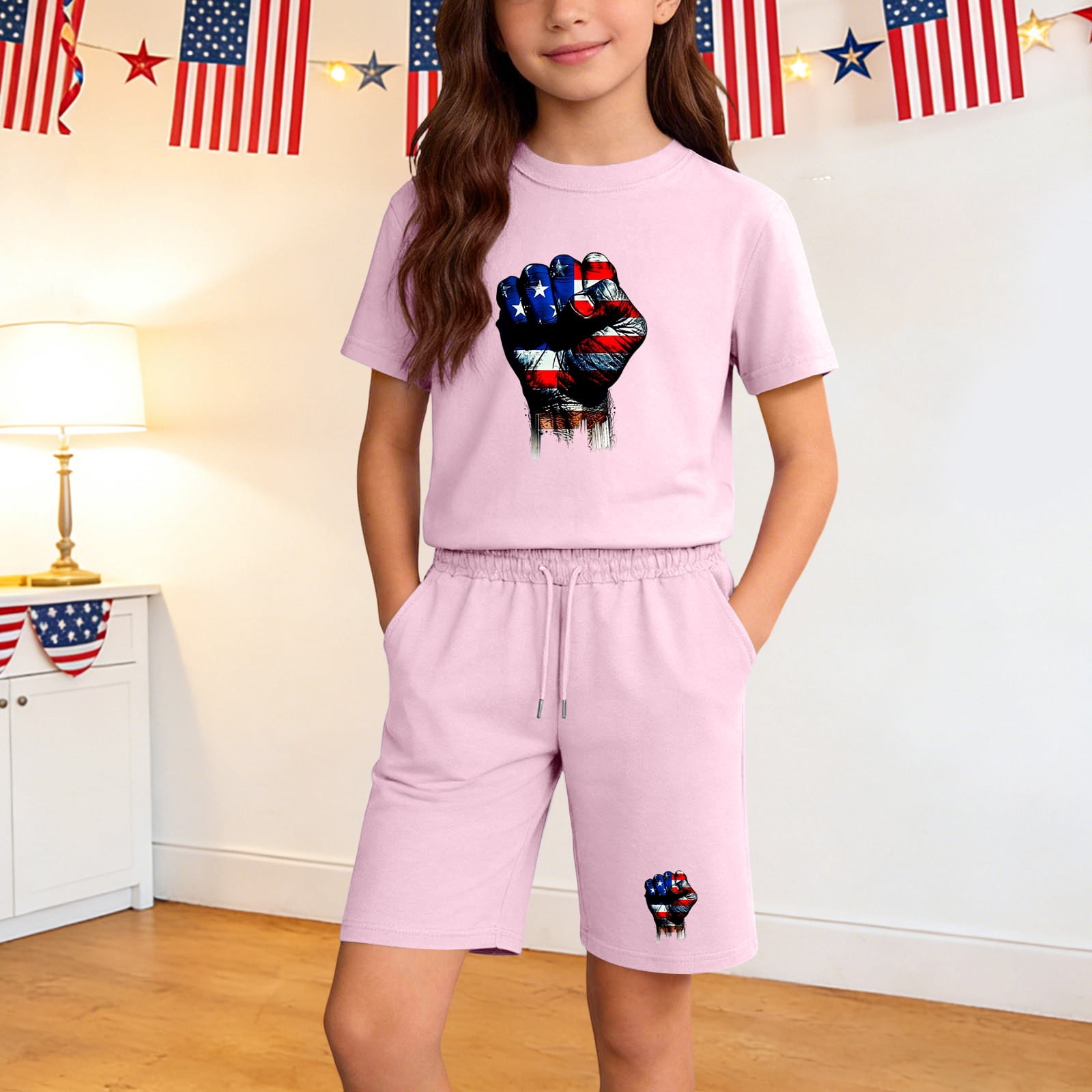 Amidoa Boys Girls 2 Piece Outfits Summer Clothes Soft Short Sleeve ...