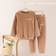 thumbnail image 1 of Amidoa Boys Girls 2 Piece Outfits Summer Clothes Soft Short Sleeve Solid Color T Shirts and Casual Shorts Kids Clothing Sets Khaki Size 7, 1 of 4