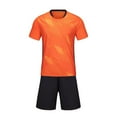 thumbnail image 1 of Amidoa Boys Summer Athletic 2 Piece Outfits CrewNeck Performance Short Sleeve and Casual Active Short Kids Clothing Set Orange Size 4T, 1 of 4