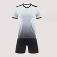 thumbnail image 1 of Amidoa Boys Summer Athletic 2 Piece Outfits Performance CrewNeck Short Sleeve and Active Casual Short Kids Clothing Set White Size 4T, 1 of 5