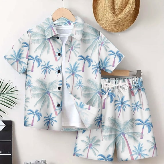 Amidoa Boys Summer Outfit Sets 2 Piece T-Shirt Cotton Long Sleeve and Casual Pants Set Kids Clothing Sets White Size 8