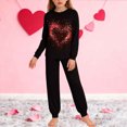 thumbnail image 1 of Amidoa Boys Summer Outfits 2 Piece Cute Long Sleeve Top and Pants Kids Clothing Sets Black Size 12, 1 of 9