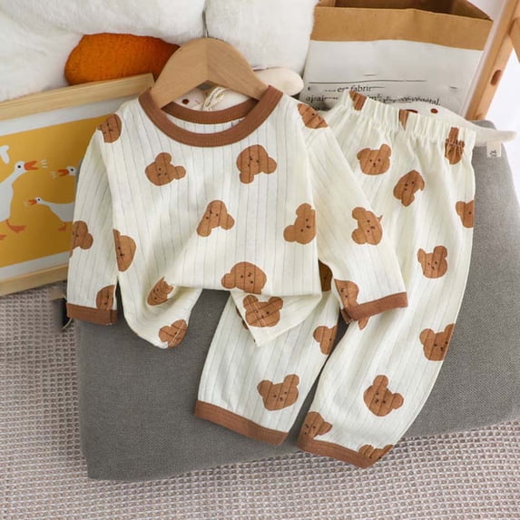 Amidoa Boys Summer Outfits 2 Piece T Shirt Cute Long Sleeve Top and Casual Shorts Kids Clothing Sets Brown Size 10