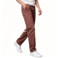 thumbnail image 1 of Amidoa Boys Twill Chino Pants Straight Leg Causal Elastic Waist Regular Fit Stretch Kids School Uniform Pants Brown Size 5-6Years, 1 of 8