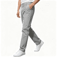 thumbnail image 1 of Amidoa Boys Twill Chino Pants Straight Leg Causal Elastic Waist Regular Fit Stretch Kids School Uniform Pants Gray Size 7-8Years, 1 of 8