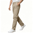 thumbnail image 1 of Amidoa Boys Twill Chino Pants Straight Leg Causal Elastic Waist Regular Fit Stretch Kids School Uniform Pants Khaki Size 12-13Years, 1 of 8
