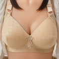 thumbnail image 1 of Amidoa Bras for Older Women Large Bust Wireless Push-up Yellow Solid Bra Brasiers Women 44, 1 of 4