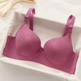 thumbnail image 1 of Amidoa Bras for Women Push-up Purple Wireless High Support Solid Bra Women Lingerie XL, 1 of 3