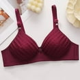 thumbnail image 1 of Amidoa Bras for Women Wire-Free Heavy Breast Full Coverage Red Embroidered Bra Brasiers Women 34/75, 1 of 6