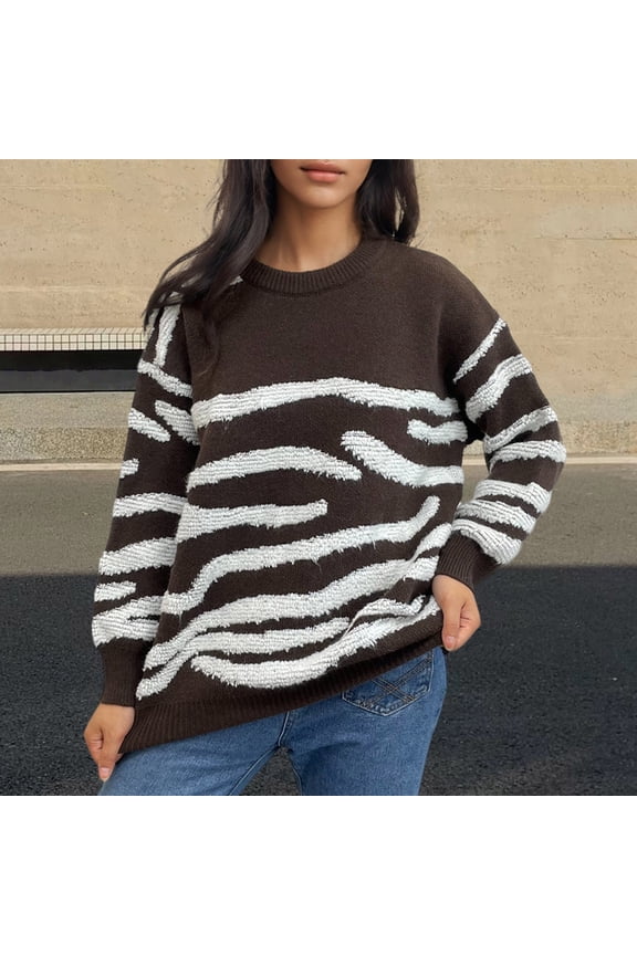 Bronze Womens Sweaters Funny Plus Size Long Sleeve Graphic Pullover Chunky Sweaters Womens Sweaters Cardigan L