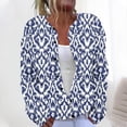 thumbnail image 1 of Amidoa Cardigan Women Sweater Button up Long Sleeve Blue Retro Graphic Knit Cardigans Womens Cardigan Sweaters L, 1 of 5
