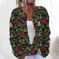 thumbnail image 1 of Amidoa Christmas Womens Sweaters Green Cardigan Long Sleeve Graphic Knit Plus Size Cardigans Womens Sweaters Cardigan L, 1 of 5